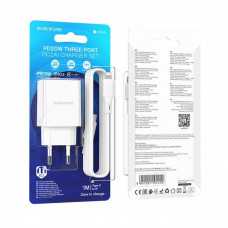 Home Charger 20W PD 2 QC3.0 Lightning Cable (1m) Borofone BA70A — White