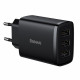 Home Charger 17W 3U Baseus (CCXJ020) Compact Charger — CCXJ020101 Black