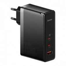 Home Charger | 140W | GaN5 | 1U | 2C | C to C Cable (1m) — Baseus (CCGP1002) Pro Fast Charger Black — CCGP100201 Black