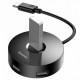 HUB USB C Baseus(CAHUB-G) Airjoy round box (Type-C to USB3.0*1+USB2.0*310cm — CAHUB-G01 Black