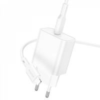 Home Charger 20W PD C to Lightning Cable (1m) Borofone BA71A — White