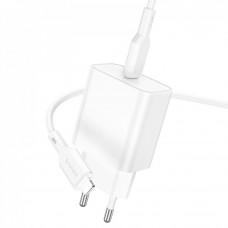 Home Charger 20W PD C to Lightning Cable (1m) Borofone BA71A — White