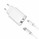 Home Charger 20W PD QC3.0 USB C Cable (1m) WiWU Wi-U002 — White