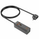 Мережевий фільтр 2500W 2U | 1P | 2C 65W | 1.5m — Hoco AC10A  — Black