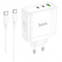 Home Charger | 30W | PD | QC3.0 | C to C Cable (1m) — Hoco N30 — White