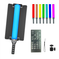 Лампа LED видео Handheld Fill Light Stick RL-60SL RGB I 1m cable with adapter I Remote I Barn door light shield I Carry bag