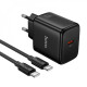 Home Charger | 40W | PD | C to C Cable (1m) — Hoco N83  — Black