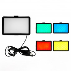 Лампа видеосвет LED 16 cm 6" 9 color filters 120 Lights USB 12W 2V