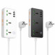 Power Extension 3U | 3P | 1C — Hoco AC7 L=3M — Black
