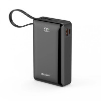 Power Bank 20000 mAh | 22.5W  —Rixus RXPB02B With USB-C Cable Built-in