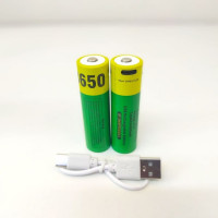 Аккумуляторные батарейки с Type-C разьемом Lithium-ion 2600mAh 18650 (2шт)