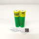 Аккумуляторные батарейки с Type-C разьемом Lithium-ion 2600mAh 18650 (2шт)