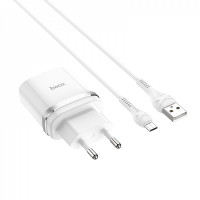 Home Charger | 18W | QC3.0 | Micro Cable (1m) — Hoco C12Q — White