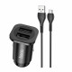 Car Charger 24W 2U Hoco NZ4 — Black