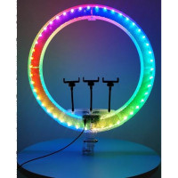 Лампа Кольцевая LED 3D-56 RGB 56 cm 22" | 480 Lights |112 RGB | Remote | 3 Holders |