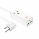 Мережевий фільтр 2500W 2U | 1P | 1C 30W | 1.5m — Hoco AC9A — White