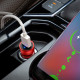 Car Charger 3.0A QC3.0 Hoco Z32 — Metal Gray