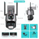 IP Camera Besder P10QS-9MP ICSEE 3 lenses с сиреной, зум (app. complete set. with charger)