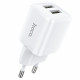 Home Charger 2.4A 2U Micro Cable (1m) Hoco N8 — White