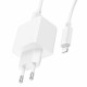 Home Charger | 2.1A | 1U | Lightning Cable (1m) — Hoco CS11A — White