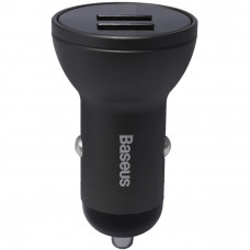 Car Charger | 24W | 2U | Digital Display — Baseus (CCBX-0G) Black — CCBX-0G Gray