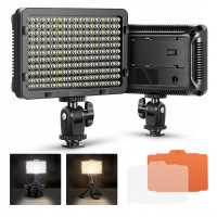 Накамерный видеосвет LED — PT-176S   2 COLORS (11W/1320LM/LED176 PCS/3200K-5600K)LED DISPLAY +Battery F550/7.2V/2200Mah+Charger