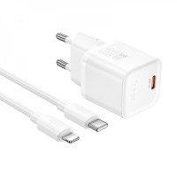 Home Charger 35W PD C to Lightning Cable (1m) Hoco N66 — White