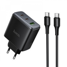 Home Charger | 65W | GaN | 2PD | 1U C to C Cable (1m) — Hoco C160A