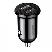 Car Charger 4.8A 2U Baseus (CCALLP-01) Grain Pro — CCALLP-01 Black