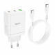 Home Charger 30W PD QC3.0 C to C Cable (1m) Hoco N33 — White