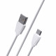 Home Charger 2.4A 2U USB C Cable (1m) Ldnio A2206 Silver