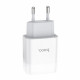 Home Charger 2.4A 2U USB C Cable (1m) Hoco C73A — White