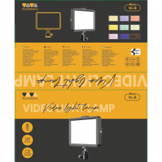 Лампа видеосвет LED 16 cm 6" Viva VL16| 9 color filters | 120 Lights | USB | 12W,2V