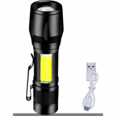 Акумуляторний LED фонарик 512 OSL/COB металл USB