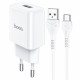 Home Charger 2.1A 1U USB C Cable (1m) Hoco N9 — White