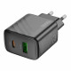 Home Charger | 30W | PD | QC3.0 — Hoco CS23A — Black