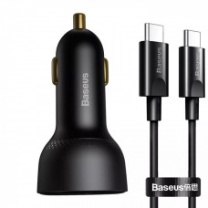 Car Charger 100W 2C C to C Cable (1m) Baseus (TZCCZX-01) Superme Digital Display PPS Quick Charger — TZCCZX-01 Black