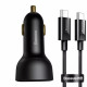 Car Charger 100W 2C C to C Cable (1m) Baseus (TZCCZX-01) Superme Digital Display PPS Quick Charger — TZCCZX-01 Black