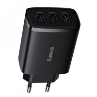 Home Charger 17W 3U Baseus (CCXJ020) Compact Charger — CCXJ020101 Black