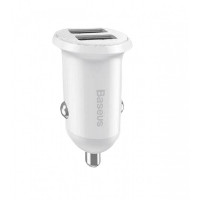 Car Charger 4.8A 2U Baseus (CCALLP-01) Grain Pro — CCALLP-02 White