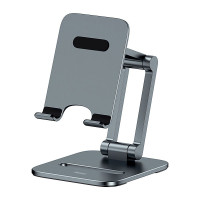 Підставка для телефону та планшета Baseus (LUSZ000013) Desktop Biaxial Foldable Metal Grey