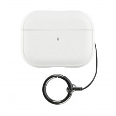 Airpods Pro Case Leather Ring — White