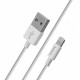 Home Charger 2.1A 2U Lightning Cable (1m) Hoco C62A White