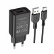 Home Charger 2.1A 1U USB C Cable (1m) Borofone BA68A — Black