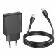 Home Charger 20W PD QC3.0 C to C Cable (1m) Hoco N38 — Black