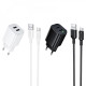 Home Charger 2.1A 2U USB C Cable (1m) Borofone BAS81A — Black