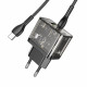 Home Charger 20W 1U 1C PD QC3.0 C to C Cable (1m) Hoco N34 Dazzling — Transparent Black