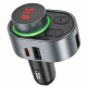 Fm Transmitter MP3 Car Charger 2.4A 2U Hoco E72 — Metal Grey