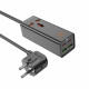 Мережевий фільтр 2500W 2U | 1P | 2C 65W | 1.5m — Hoco AC10A  — Black