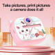 Фотоаппарат детский Print Camera AM-300 — Dino Pink